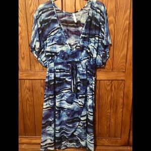 Swimwear coverall by Kenneth Cole.  Inserted tie